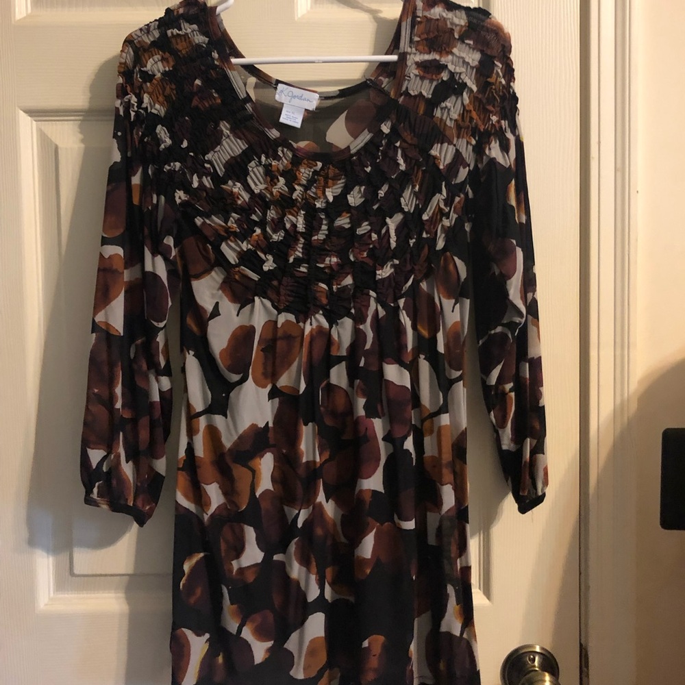 Sheer brown blouse